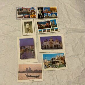 VINTAGE COLOUR POSTCARDS LOT OF 8 from FLORENCE, TOSCANA & VENICE, ITALY